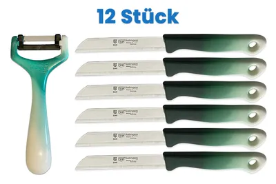 Produktbild von SMI 12-tlg Solingen Schälmesser Sparschäler Obstmesser Gemüsemesser