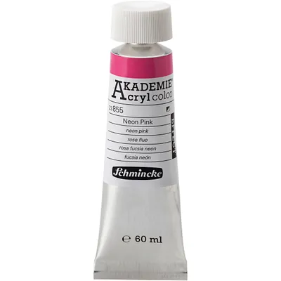Produktbild von Schmincke AKADEMIE® Acrylfarbe, Neon Pink (855), Halb-opak, 60ml