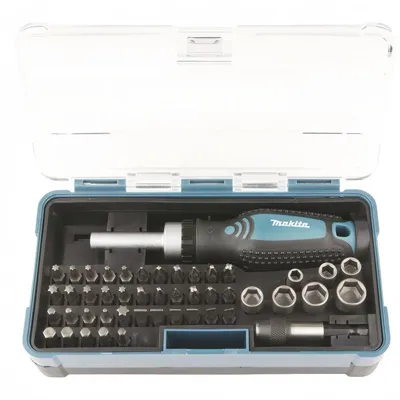Produktbild von 47-tlg Werkzeugkoffer Set – Ratschen- & Bitset für Haushalt und Auto