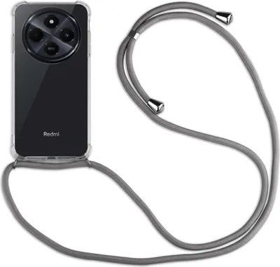 Produktbild von Handykett für Xiaomi Redmi 14C / Poco C75 Hülle mit Kordel Handyhülle mit Band in Grau