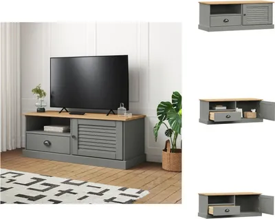Produktbild von vidaXL TV-Schrank VIGO Grau 106x40x40 cm Massivholz Kiefer -  TV-Möbel