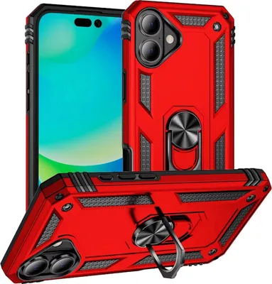 Produktbild von Outdoor Schutz Hülle für Apple iPhone 16 Armor Case Cover Handyhülle Bumper Panzerhülle Rot