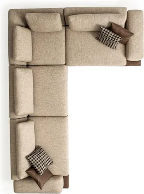 Produktbild von Beiges Ecksofa Polster Eckgarnitur L-Form Sofa Moderne Wohnlandschaft Couch