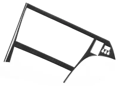 Image de Lot de 2 cadres de protection en fibre de carbone pour écran GPS, à fixation solide, adaptés à la Prius 2012-2015 (conduite à droite)