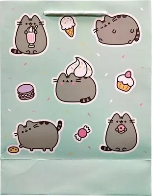 Zdjęcie produktu dla Pusheen Torba Prezentowa Zielona 33x26x12cm 12 szt. GBAG120A (Paczka)