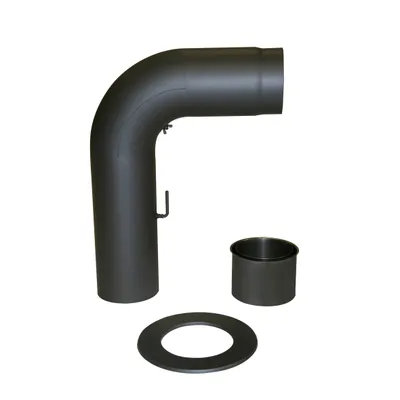 Zdjęcie produktu dla Zestaw przyłączeniowy, okrągły, gładki, w kolorze szarym odlewu, 150 mm