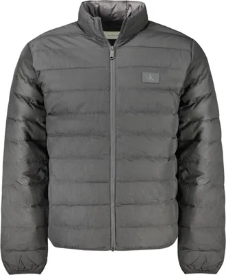Produktbild von Leichte schwarze Herrenjacke aus recyceltem Nylon mit Taschen