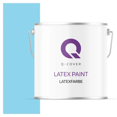 Produktbild von Latexfarbe 5 L Himmelblau Innenfarbe Wandfarbe Deckenfarbe Klasse 3 Mattfarbe Scheuerfest Hohe Deckkraft