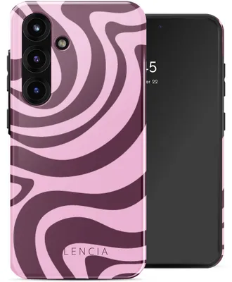 Image de Selencia Vivid Backcover pour le Samsung Galaxy S25 - Wavy Swirl Pink Plum