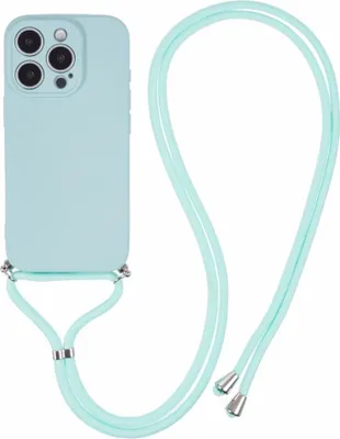 Produktbild von iPhone 16 Pro Hülle - Coverup Colour TPU Back Cover mit Handykette - Mint Green