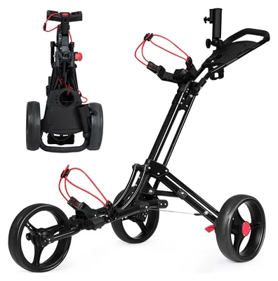 Produktbild von Golftrolley – Golfwagen – Golfkarren – Golfcaddy – 3-Rad-Trolley – Aluminium