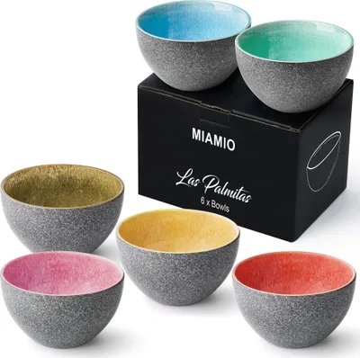 Image de MIAMIO - Set de 6 bols (750 ml), bols à céréales - Collection Las Palmitas