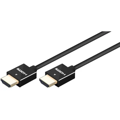 Produktbild von Goobay 55112 High Speed HDMI™ Kabel mit Ethernet, vergoldet, 2 m, Schwarz - HDMI™-Stecker (Typ A) > HDMI™-Stecker (Typ A)