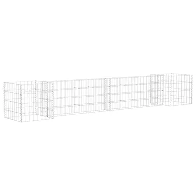 Immagine prodotto di vidaXL Cesto per piante in gabbione ad H in filo d'acciaio 260x40x40 cm