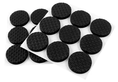 Filz-Stuhlbeinkappen 2,5 cm Ø, 18 Stück, Schwarz