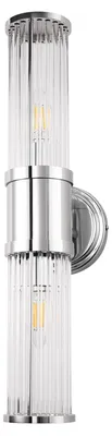 Produktbild von LED Wandleuchte Chrom Glas E14 2-flammig Modern 50,0 cm