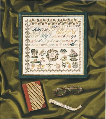 Produktbild von Permin Kreuzstich Stickpackung "Biedermeier II", Zählmuster, 28x27cm, 39-7175
