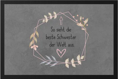 Produktbild von Beste Schwester Sieht so aus Fußmatte Lieblingsschwester Geschenkidee Geburtstag Bruder Schwester