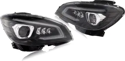 Immagine prodotto di Set di 2 fari principali GT Look per Mercedes-Benz Classe C W204 S204 2011-2014 - Fari anteriori a LED Accessori auto