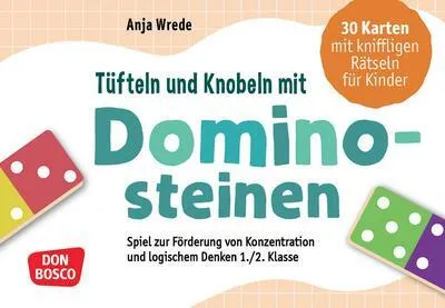 Obrázok produktu pre Hádanky a rébusy s domínom. 30 kariet so záludnými hádankami pre deti