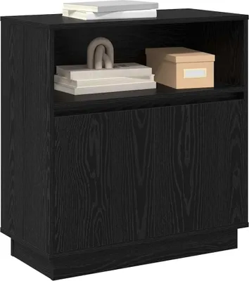 Produktbild von vidaXL LED-Sideboard Schwarz Eichen-Optik 71 x 34,5 x 75 cm