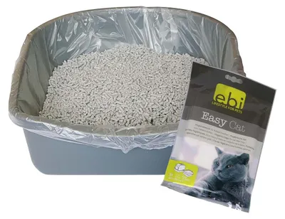 Productafbeelding van Ebi Hygiënische Easycat kattenbakzakken 10 stuks – 49,5×35 cm, geschikt voor kattentoiletten
