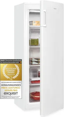 Produktbild von Exquisit Gefrierschrank GS230-H-040E weiss | Nutzinhalt: 168 L | 4* Gefrieren | Standgerät