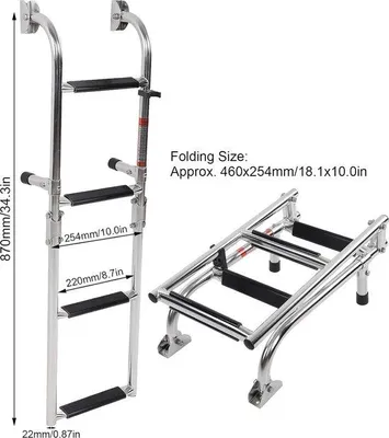 Produktbild von Famanu Bootleiter 4 Stufen - Faltbar und Verstellbar