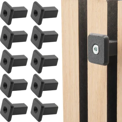 Produktbild von 10x Garderobenhaken für Akustikpaneele Kleiderhaken Eckig Wandhaken Haken Universal