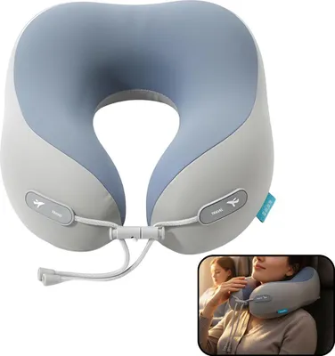 Image de Avizar, oreiller ergonomique ultra confortable pour le cou, gris clair