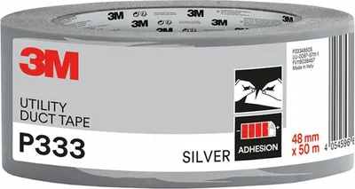 Zdjęcie produktu dla Taśma klejąca Scotch® P333 48 mm x 50 m, srebrna | opakowanie (1 rolka)