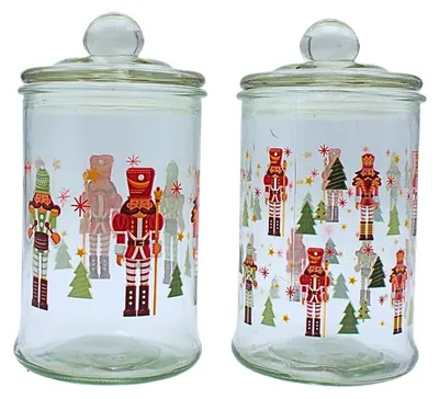 Produktbild von Dekohelden24 Aromadose, Frischhaltedose, Glasbehälter mit Weihnachtsmotiv, Keksd