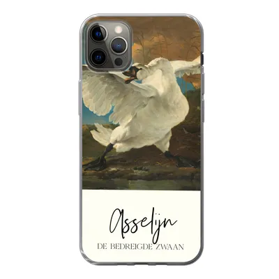 Produktbild von MuchoWow® Handyhülle Schutzhülle Hülle für iPhone 12 Pro Max Der gefährdete Schwan - Asselijn - Alte Meister Silikon Softcase Handy Hülle - Hartschale