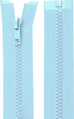 Produktbild von 1 Reißverschluss Plastik Kunststoffprofil 5mm 65 cm teilbar, Autolock, Farbwahl,babyblau