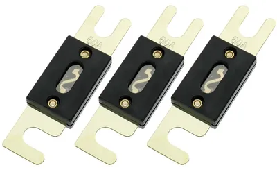 ANL-Sicherung 60 A, 5er-Pack, Gold/Schwarz, für Auto-Audio