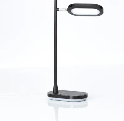 Produktbild von LED Schreibtischlampe mit Wireless Charging, dimmbar & einstellbarer Farbtemperatur (Warm/Kalt)
