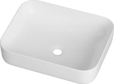 Produktbild von Rechteckiges Waschbecken Aus Weißer Keramik 51X40 Sawo