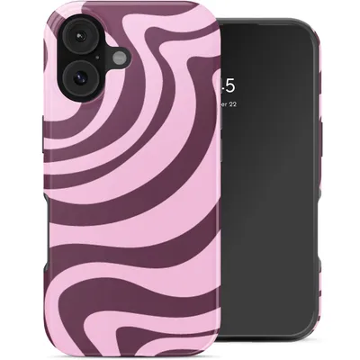 Image de Selencia Vivid Backcover pour Apple iPhone 17 - Wavy Swirl Pink Plum