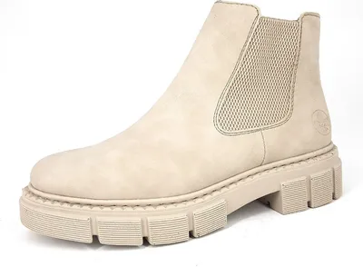 Immagine prodotto di Stivali da donna Rieker, modello stivaletti, slip-on, color beige, adatti al tempo libero