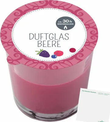 Produktbild von G&G Duftglas Beere Duftkerze (1Stk Glas) + usy Block
