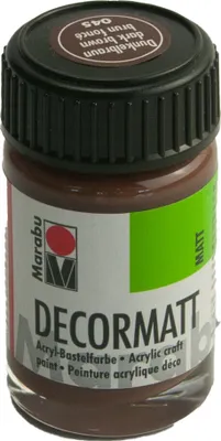 Produktbild von Marabu 1401 39 045 Decormatt Acryl, Dunkelbraun 045, 15 ml