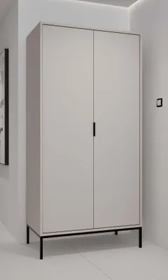 Productafbeelding van Elegant kledingkast van kasjmierlook, zwarte poten - Modern design