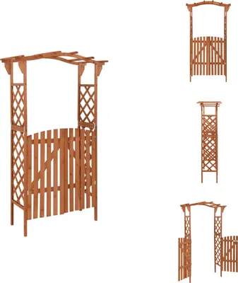 Produktbild von vidaXL Pergola mit Tor 116x40x204 cm Massivholz Tanne - Rosenbögen, Gitter & Pergolen