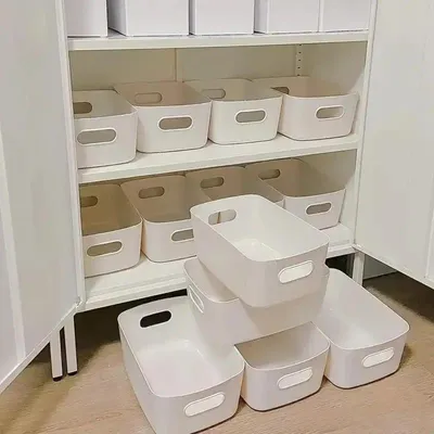 Produktbild von Aufbewahrungsboxen Groß mit Deckel Kunststoff 10er Set