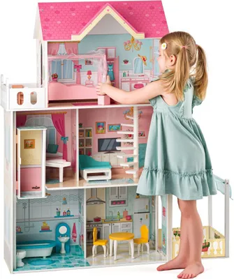 Produktbild von Woody Woody Puppenhaus Malibu mit Aufzug 91333