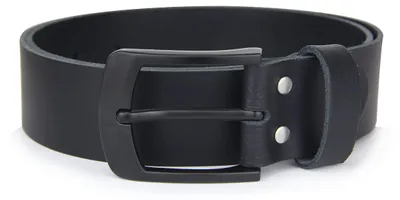 Produktbild von Ledergürtel 100% echtes Leder,  GERMANY, schwarze Schnalle, 38 mm breit, Herren Gürtel, Größe 115