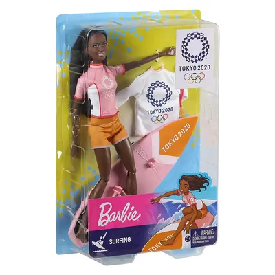 Produktbild von Mattel GJL76 - Barbie - Sport-Puppe, Surferin, Tokyo 2020