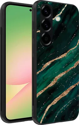 Image de Etui pour téléphone portable Smartphonica
  Convient au Samsung Galaxy A56 avec impression de marbre - Coque arrière en TPU
  design marbre - Vert or