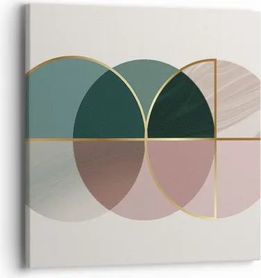 Produktbild von Bild auf Leinwand - Leinwandbild - Einteilig - Abstraktion Räder Minimalismus - 40x40cm - Wand Bild - Wanddeko - Wandbilder - Leinwanddruck - Bilder - Wanddekoration - Leinwand bilder - AC40x40-4399