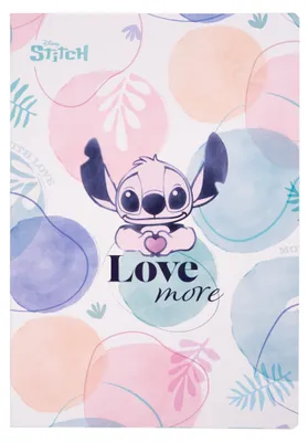 Produktbild von Packung A4-Hefte, 60 Seiten, kariert, Disney Fashion, Motiv 1: Stitch, 6 Stück – PATIO